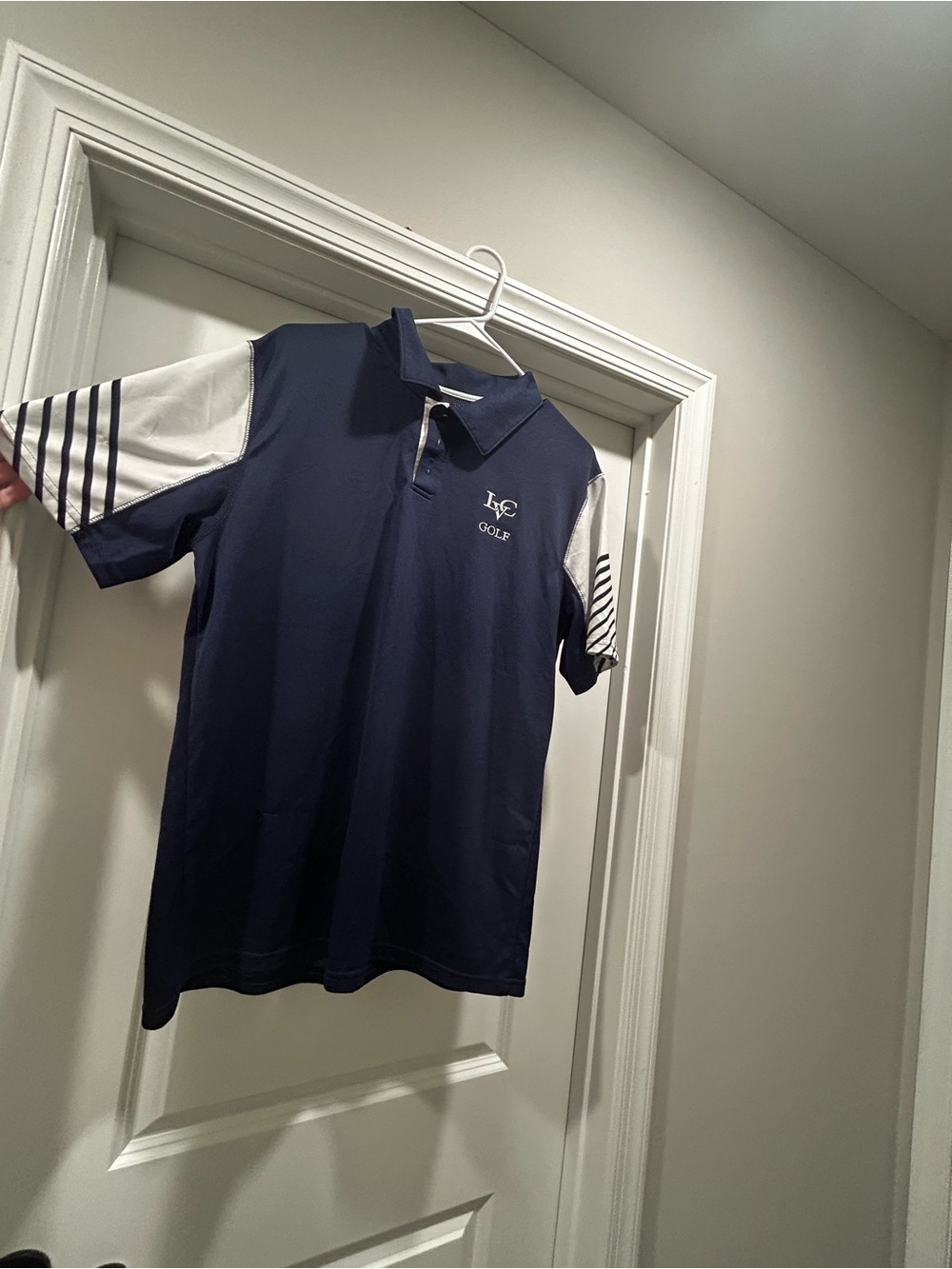 Holloway Navy and White Golf Polo